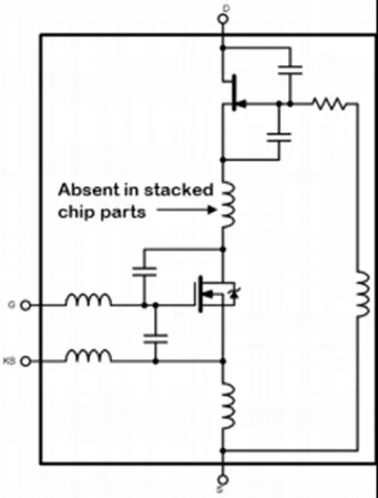 图 1 带杂散阻抗的Cascode结构.png
