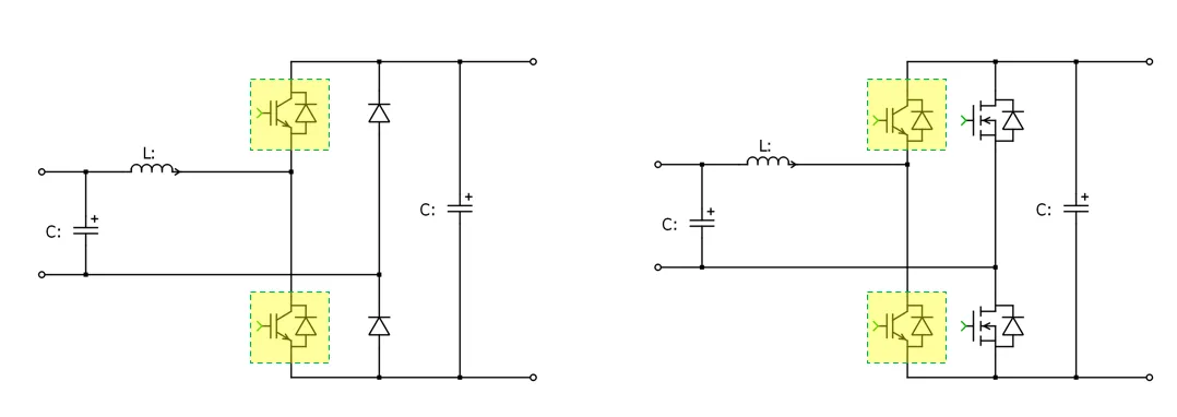 图2a 图腾柱PFC，快管使用CoolSiC™ Hybrid 方案.png