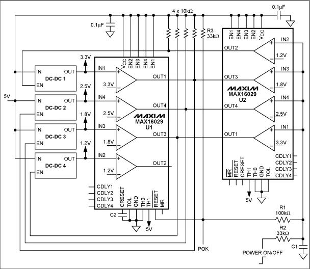 图1. 采用低成本IC，该电路首先以规定的上电次序打开四路电源.png