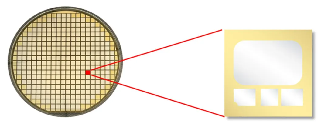 图2：用于xEV的SiC MOSFET晶圆和裸片.png