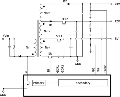 图1. 具有独立反馈的多路输出反激式电源.png